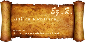 Szűcs Rudolfina névjegykártya